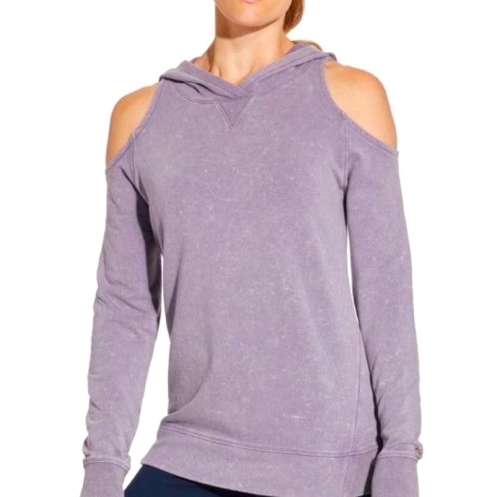 Calia by Carrie Underwood purple cold shoulder hoodie Size S. NWOT